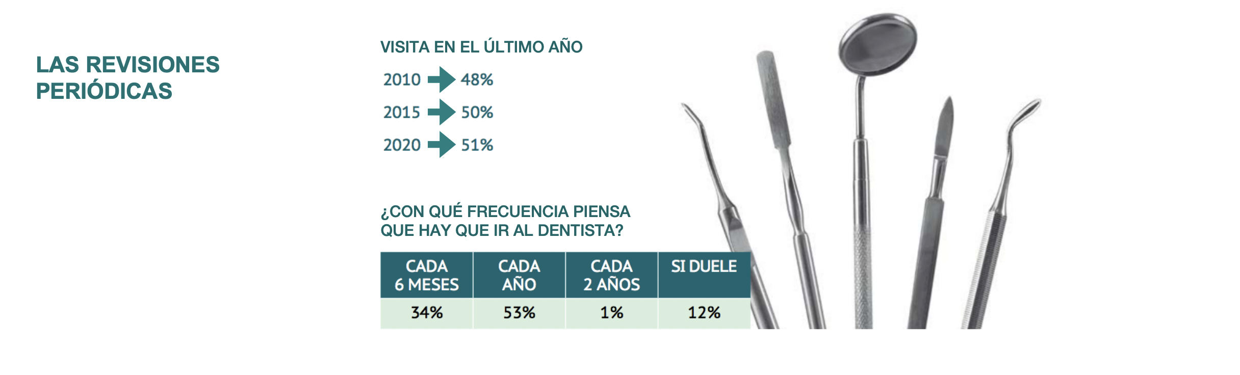 Infografía revisiones dentista en España